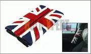MINI COOPER LEATHER UNION JACK UK FLAG LOGO COMFORT SEATBELT SHOULDER PAD COVERS