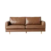 Harrison 3 Seater Leather Sofa Dakota Chestnut