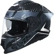Titan Carbon Nero 06 Grey White Full Face Helmet