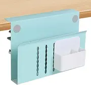 osseph Desk Side Storage Organizer, Under Desk Laptop Holder Clamp on Table Shelf, No Drill Laptop Mount with Magnetic Pen Holder, Hanging Table Organizer for Office and Home