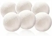 Labymos 6Pcs 7CM Wool Balls Clothes Dryer Laundry Eco Friendly Softener Dehumidification Decrease Drying Time Washing Reusable Static