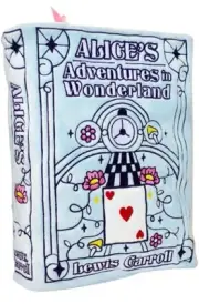 NWT Punchkins Alice In Wonderland Plush Book Throw Pillow 7” By 11”