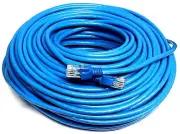 2 X Blue 100 FT Foot 30M Cat5e Patch Ethernet LAN Network Router Wire Cable Cord