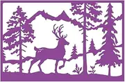 Christmas Deer Tree Mountain Peak Metal Cutting Dies,Embossing Stencil Scrapbook Die Cuts for Scrapbooking Paper Card Making Frame Photo Album Greetings Card Decorative DIY Xmas Crafts Christmas