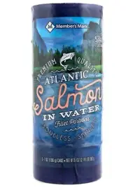 MEMBER'S MARK PREMIUM QUALITY ATLANTIC SALMON IN WATER CANS