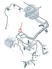 AUDI Q5 FY Brake Pipe From Brake Cylinder To Hydraulics 80B614706AD NEW GENUINE