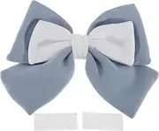 X AUTOHAUX Motorcycle Helmet Accessories Decoration Colorblock Bow for Motorcycle Bicycle Skiing Helmets Blue White Fabric Sticker 1 Set
