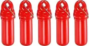 [uxcell] 5Pcs Floating Keychain, Float Key Ring Holder with Waterproof Container, Float Key Pendant for Boating, Fishing, Water Sports, Red