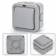 20A 1 Gang Weatherproof Junction Box Outdoor Switch Switch,Waterproof-IP66 ABS.