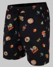 NEW Vans Off The Wall VN0A5FKDBR9 Range Relaxed Elastic Shorts Black Fruit Men M