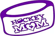 Hockey Mom Hockey Puck Vinyl Decal Car Truck Window Laptop Notebook Wall (6, Purple)