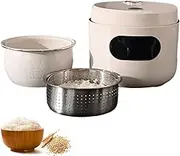Low Sugar Rice Cooker 3l - 10 Cooking Modes, Smart 24h Timer, Keep Warm, Portable & Removable Non-Stick Ceramic Pot, for 1-6 People Family, Healthy Cooking