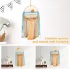 Macrame Wall Hanging Handmade Woven Sun Wall Decor Bohemian Sunrise Sunset Rozfo