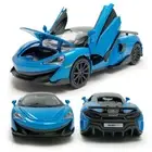 McLaren 600LT Toy Car 1/32 Scale Diecast Model Car Light Sound Door Open Blue