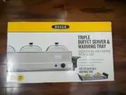 New Bella Triple Buffet Server and Warming Tray 3 1.5 qt Chafing dishes