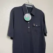 Criquet Shirt Mens L Black Players Polo Limited Caddyshack Pima Golf Peru