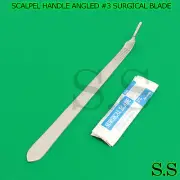 PREMIUM GRADE SCALPEL HANDLE ANGLED #3 LONG + 10 EACH #15 SURGICAL BLADE