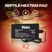 2-Pack Reptile Heat Pad Under Tank Terrarium Heater Heat Mat for Small Animals