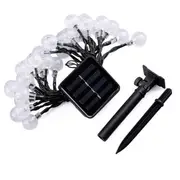 Solar Powered Crystal Ball Waterproof Led String Light For Garden Patio Yard Decor