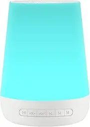 Desktop White Noise Machine Baby Sleep Sound Machine Colorful Night Lights 28 Soothing Sounds 30min/60min/90min Timer Built-in Battery with 3.5mm Headphone Jack ALKOY
