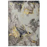 Designer Wool & Viscose Rug-Textures 6403-Silver Multi-160x230cm