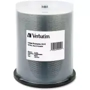 Verbatim CD-R Printable Disc Spindle, White, Pack Of 100