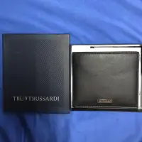 在飛比找蝦皮購物優惠-TRUSSARDI JEANS 咖啡羊皮皮夾