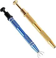 BACUTHY 2 Pack Jeweler's Pick Up Tool, Stainless Steel Piercing Ball Grabber Tool, Pearl Grabber Pick Up Tool with 4 Prongs for Tiny Objects Ic Chips Electronic Components1