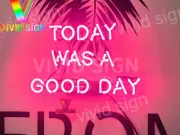 Today Was A Good Day Hot Pink Acrylic 14"x10" Neon Light Sign Lamp Artwork Decor