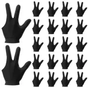 22 guantes de taco de billar de 3 dedos para mano izquierdaderecha