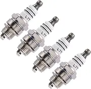 GOOFIT L7T Spark Plug for 2 Stroke 33cc 43cc 47cc 49cc ATV Mini Pocket Bike Quad Scooter Chainsaw Trimmer Brushcutter Strimmer Lawn Mower BM6A TS400 TS410 TS420 TS460 Pack of 4