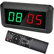 Mini Remote-Controlled LED Scoreboard – USB Powered Timer & Scoring Clock with Adjustable Brightness & Buzzer – for Table Tennis, Boxing, Training Matches, Indoor Sports Events red