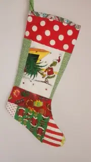 handmade grinch Christmas stocking quilted one of a kind 18 inch