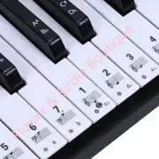 TRANSPARENT Keyboard Piano Stickers 88/61/54 KEYS Sticker Note For Learner Au