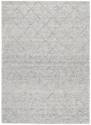 Macey Grey Marble Lattice Wool Rug