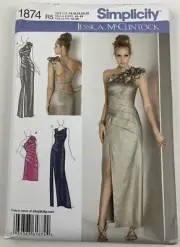 Simplicity 1874 3 Bandage Dresses 1 w/Open Strap Back 14 16 18 20 22 UC FF OOP