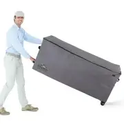 Rolling Cushion Storage Bags with Wheel and Handle, 65L x 20W x 28H Grey
