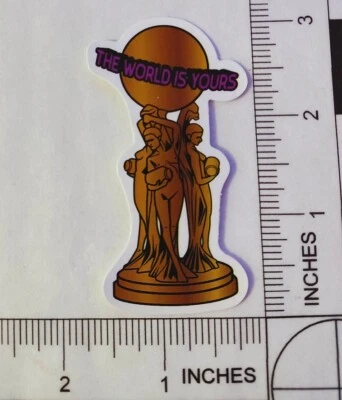 Scarface The World is Yours Waterproof Decal Globe Logo Sticker 3"x1.8"