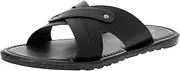 [alpine swiss] Saul Mens Vegan Leather Slide Sandals Dressy Indoor Outdoor Summer Shoes