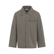 [Our Legacy] Our Legacy-Ditch Green Cotton Dutch Work Jacket-Uomo 48 IT