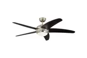 Westinghouse 132cm Brendan Ceiling Fan Reverse Airflow 17W LED Light Chrome