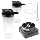 Replacement Parts New Blade with Cup and Lid Intended for Nutri Ninja Blender...