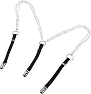 [DEARMAMY] Elastic Pearl Hanger Belt Suspenders Skirts Y Shape Back Suspender Waist Tightener for Skirts Alloy