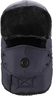 [KXF] Winter Waterproof Trapper Hat Russian Hat Windproof Thermal Velvet Lined Ear Flap Cap for Men Women Outdoor Sports Warm Hat for Skiing Cycling Fishing Cold Weather Hat Water Resistant Cap