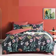 400TC Cotton Sateen Quilt Cover Set Secret Garden (Queen, King)