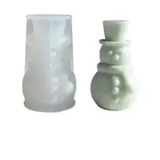 NNEOBA 3D Christmas Snowman Candle Silicone Mold