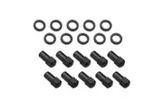 Street Pro Wheel Lug Nut Kit Black Street Pro 007 Dome Head Length 1.70 7/16 1.00 inch Shank Set of 10