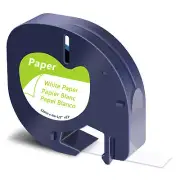 1PK Paper Refills Black on White Tape For DYMO LetraTag qx50 91330 12mm Label
