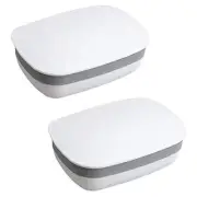 Soap Holder Soap Box Soap Dish Soap Containers with Lid 2 Pack Plastic Soap