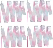 [Kisangel] Gymnastics Ribbon Gym Ribbon Gymnastics Streamer Ribbon Twirling Wand Ribbons Ribbon Wind Wand Theme Party Decorations Gymnastics Leotards for Silk and Fiberglass